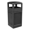 42 Gallon Poly Tec Commercial Square Plastic Trash Receptacle With Dome Lid	