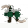 King's Ridge Children’s Commercial Playground Equipment - Ages 2 to 12 Years
