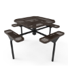Inground Mount - Expanded Metal - RHINO 46” Nexus Octagon Thermoplastic Polyolefin Coated Picnic Table