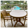Picture of 38" Round Foldable Aquaba Decor Plastic Resin Pedestal Table - 24 lbs.