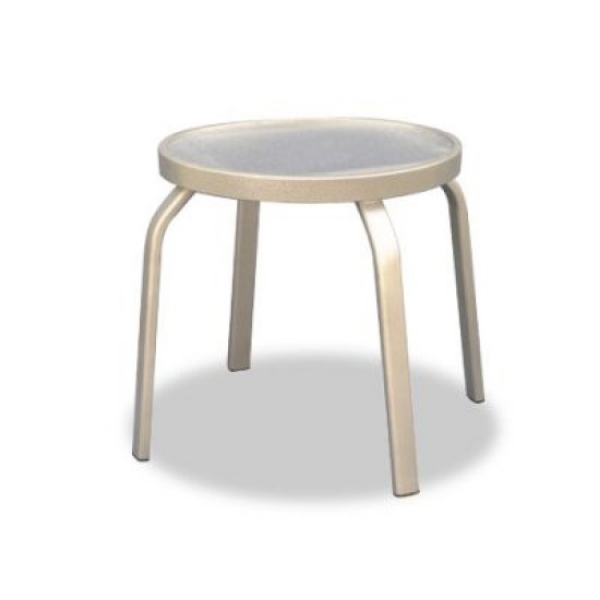 Picture of 18" Round Regal Aluminum End Table, Acrylic Top