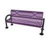 Picture of RHINO 4 Ft.Slatted Steel MOD Bench with Back
