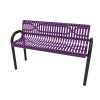 Picture of RHINO 4 Ft.Slatted Steel MOD Bench with Back