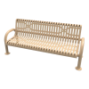 Picture of RHINO 4 Ft.Slatted Steel MOD Bench with Back