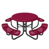 Picture of RHINO 46" Round Solid Top Thermoplastic Polyolefin Coated Picnic Table - Quick Ship