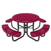 Picture of RHINO 46" Round Solid Top Thermoplastic Polyolefin Coated Picnic Table - Quick Ship