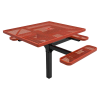 Picture of RHINO 46" Square ADA Compliant Thermoplastic Polyolefin Coated Pedestal Picnic Table with 3 Seats