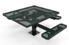 Picture of RHINO 46" Square ADA Compliant Thermoplastic Polyolefin Coated Pedestal Picnic Table with 3 Seats