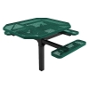 Picture of RHINO 46" x 54" Octagon ADA Compliant Thermoplastic Polyolefin Coated Pedastal Picnic Table - Quick Ship