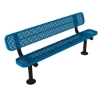 Picture of RHINO 8 ft. Thermoplastic Polyolefin Coated Pedestal Bench with Back - Quick Ship