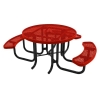 Picture of RHINO 46" Round Thermoplastic Polyolefin Coated Picnic Table  with 3 Seats - Quick Ship
