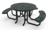 Picture of RHINO 46" Round Thermoplastic Polyolefin Coated Picnic Table  with 3 Seats - Quick Ship