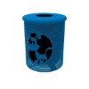 Picture of Dog n' Play 32 Gallon Thermoplastic Punched Steel Trash Receptacle