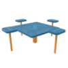 Picture of Dog n' Play 46" Square Park Table, Punched Steel