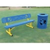 Picture of Dog n' Play 6 Ft. Punched Steel Bench with Back - 124 lbs.