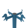 Picture of Dog n' Play Park Leash Rack,  Galvanized Steel