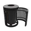 Picture of ELITE 32 Gallon Downtown Thermoplastic Trash Receptacle with Flap Top and Liner - 193 lbs. - Quick Ship