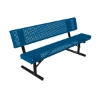 Picture of ELITE 4 Ft. Thermoplastic Polyethylene Coated Rolled Bench with Back - 91 lbs. - Quick ship