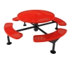 Picture of ELITE 46" Nexus Style Round Thermoplastic Polyethylene Coated Pedestal Picnic Table - Quick Ship