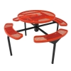Picture of ELITE 46" Nexus Style Round Thermoplastic Polyethylene Coated Pedestal Picnic Table - Quick Ship