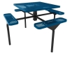Picture of ELITE 46" Nexus Style Square Thermoplastic Polyethylene Coated Pedestal Picnic Table -  Quick Ship
