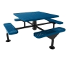 Picture of ELITE 46" Nexus Style Square Thermoplastic Polyethylene Coated Pedestal Picnic Table -  Quick Ship