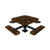 Picture of ELITE 46" Octagon Thermoplastic Polyethylene Coated Pedestal Picnic Table - Quick Ship - 317 lbs.