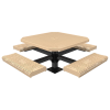 Picture of ELITE 46" Octagon Thermoplastic Polyethylene Coated Pedestal Rolled Picnic Table - Quick Ship - 404 lbs.