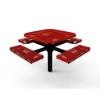 Picture of ELITE 46" Octagon Thermoplastic Polyethylene Coated Pedestal Rolled Picnic Table - Quick Ship - 404 lbs.