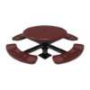 Picture of ELITE 46" Round Solid Top Thermoplastic Polyethylene Coated Pedestal Picnic Table - 386 lbs. -  Quick Ship