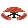 Picture of ELITE 46" Round Thermoplastic Polyethylene Coated Pedestal Picnic Table - 388 lbs.