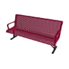 Picture of ELITE 6 ft. Thermoplastic Polyethylene Coated Contour Bench with Back - 148 lbs. - Quick Ship
