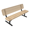 Picture of ELITE 6 Ft. Thermoplastic Polyethylene Coated Players Bench with Back - 115 lbs. - Quick Ship