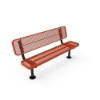 Picture of ELITE 6 Ft. Thermoplastic Polyethylene Coated Players Bench with Back - 115 lbs. - Quick Ship