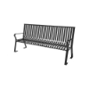 Picture of ELITE 6 Ft. Thermoplastic Polyethylene Coated Strapped Steel Downtown Bench with Straight Back