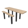 Picture of ELITE 8 ft. ADA Compliant Thermoplastic Polyethylene Independent Picnic Table - Quick Ship - 298 lbs.