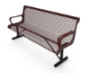 Picture of Elite Series 4 ft. Thermoplastic Polyethylene Coated Contour Bench with Back - 109 lbs. - Quick Ship