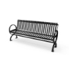 Picture of Elite Series 6 Ft. Village Thermoplastic Polyethylene Coated Bench with Rolled Back - Quick ship